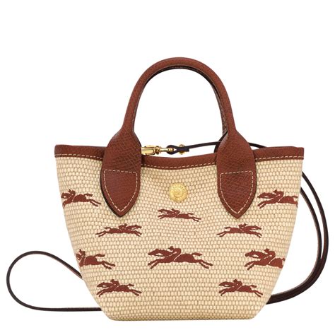 sac en toile imitation longchamp brun